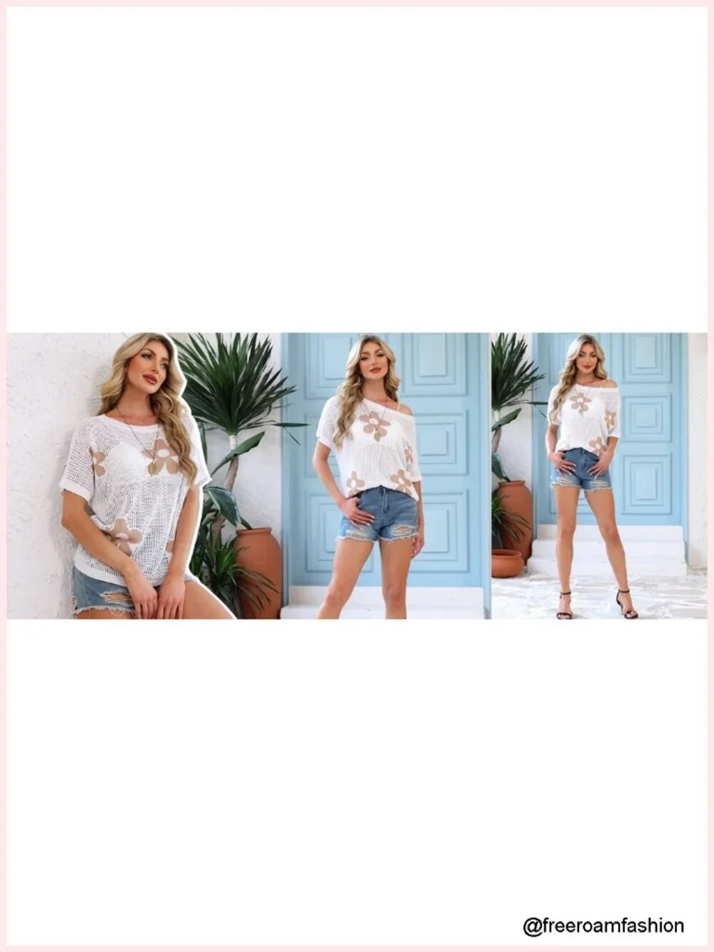Crochet Off The Shoulder Beach Coverup Oversized Hollow Out Summer Top
